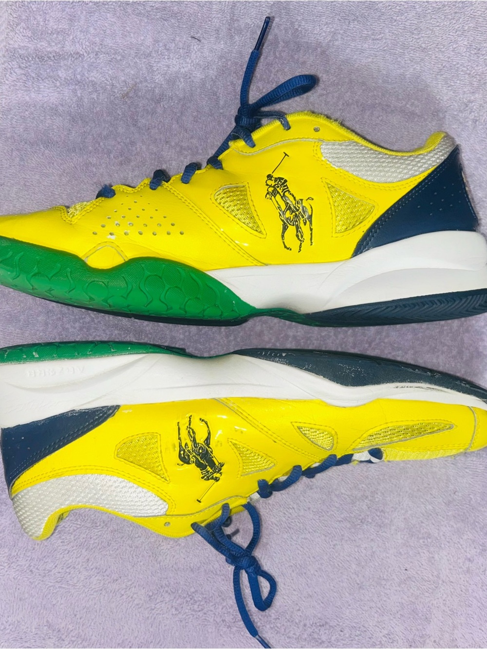 Polo by Ralph Lauren Men’s Yellow, Green & Navy Low-Top Sneakers